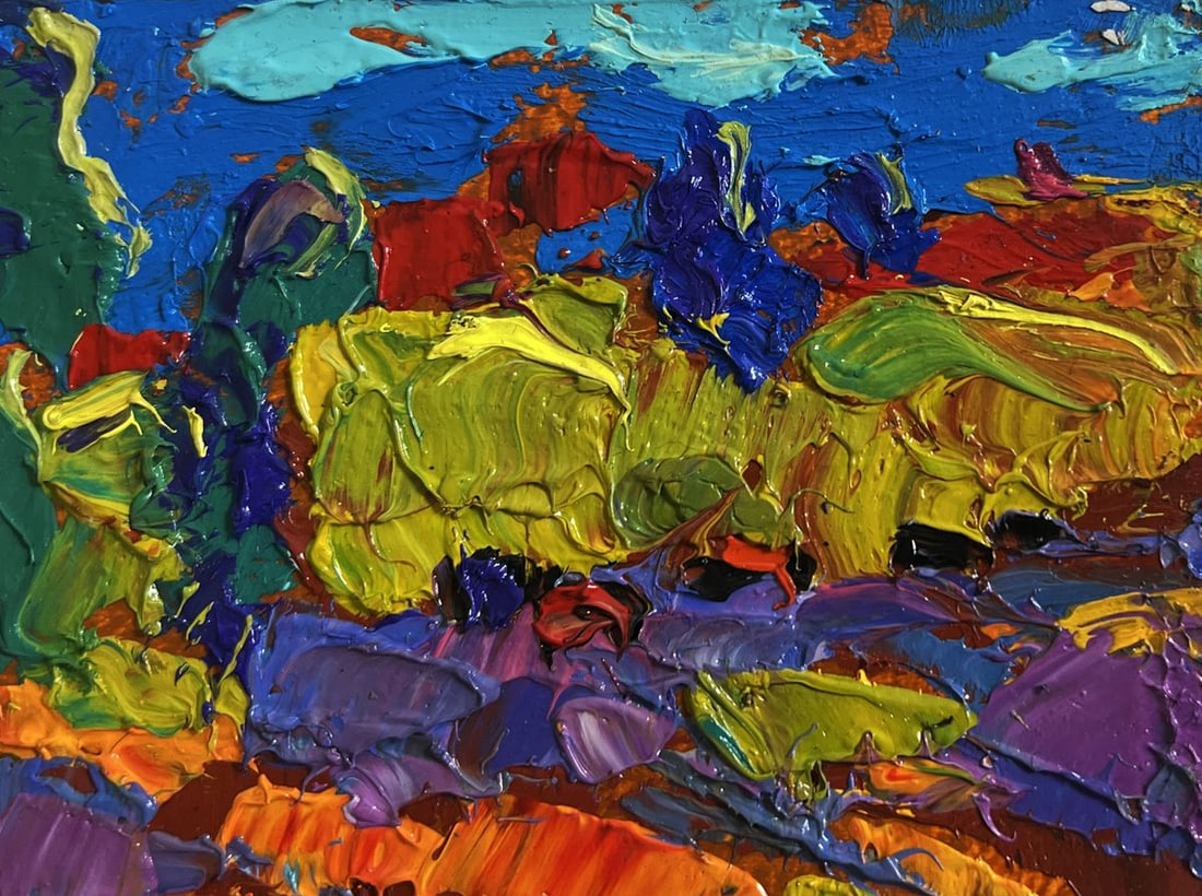 Oil painting In the autumn meadows Alex Kalenyuk - 4