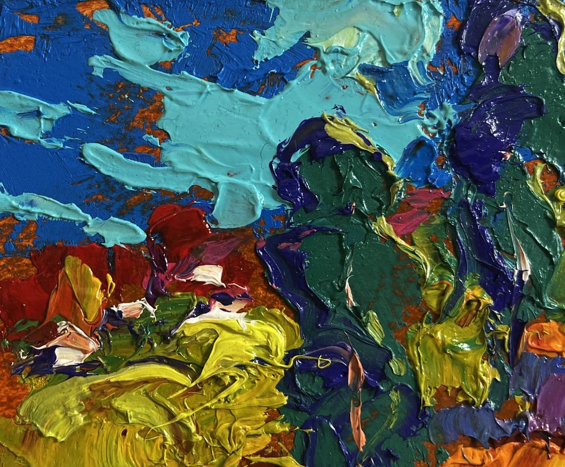 Oil painting In the autumn meadows Alex Kalenyuk - 6