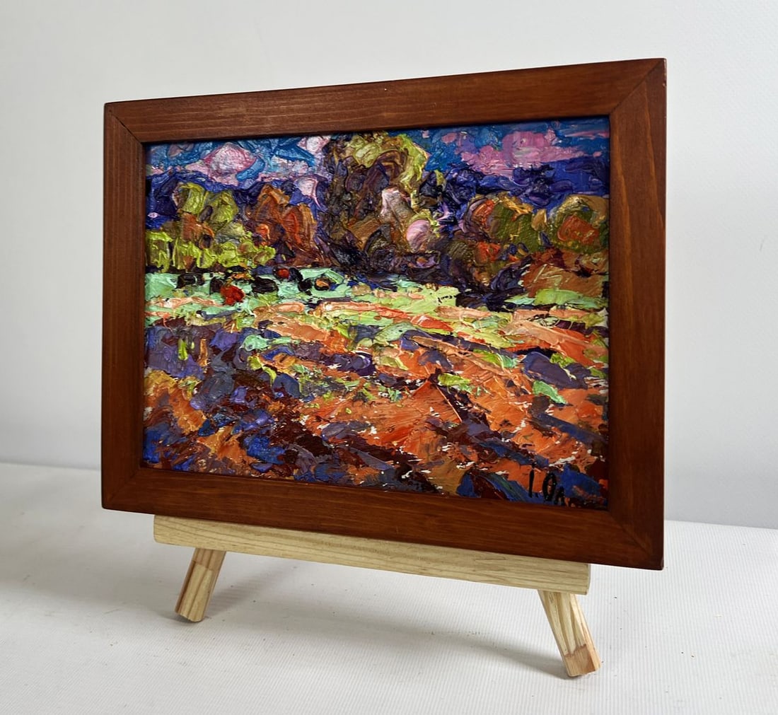 Oil painting Autumn evening meadows Alex Kalenyuk - 2