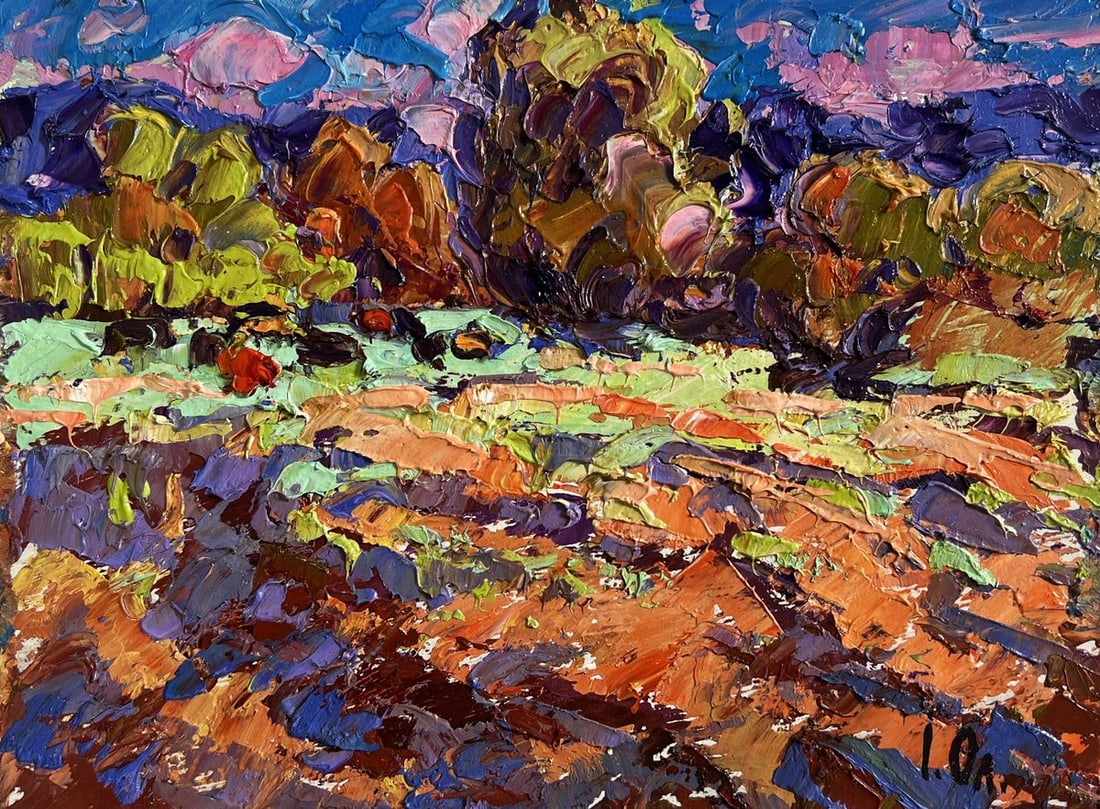 Oil painting Autumn evening meadows Alex Kalenyuk - 3