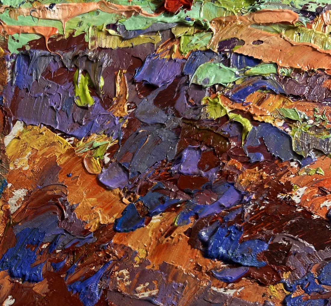 Oil painting Autumn evening meadows Alex Kalenyuk - 5