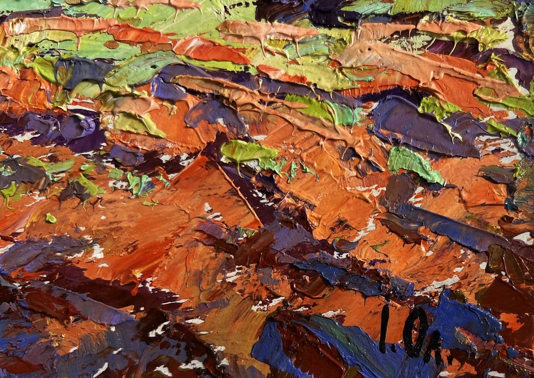 Oil painting Autumn evening meadows Alex Kalenyuk - 7