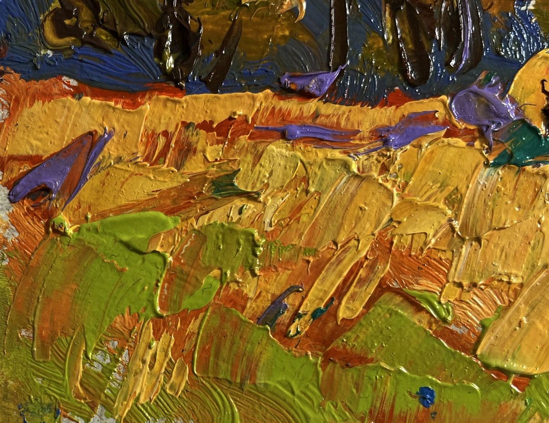 Oil painting In the autumn forest Alex Kalenyuk - 5