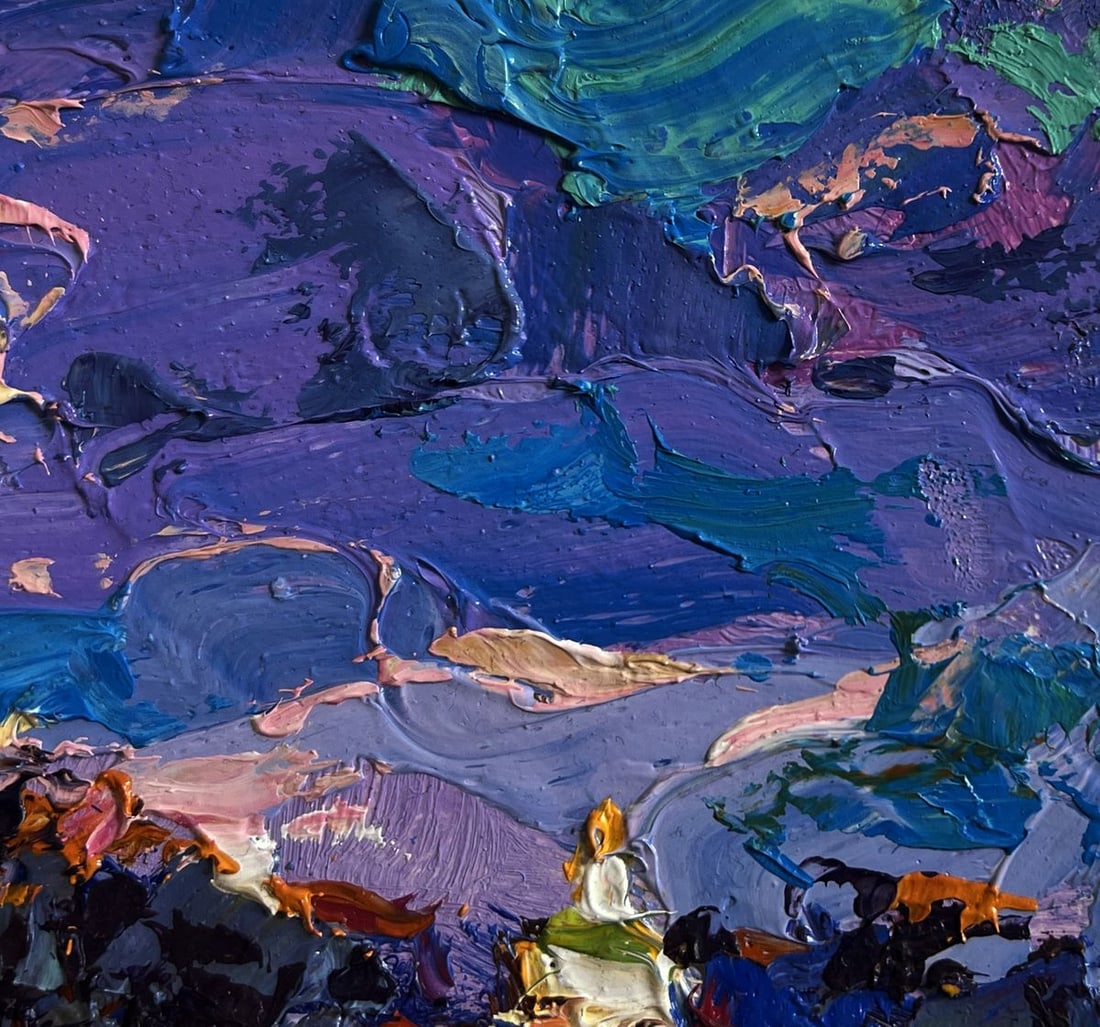 Oil painting Autumn breeze in the forest Oksana Kalenyuk - 4