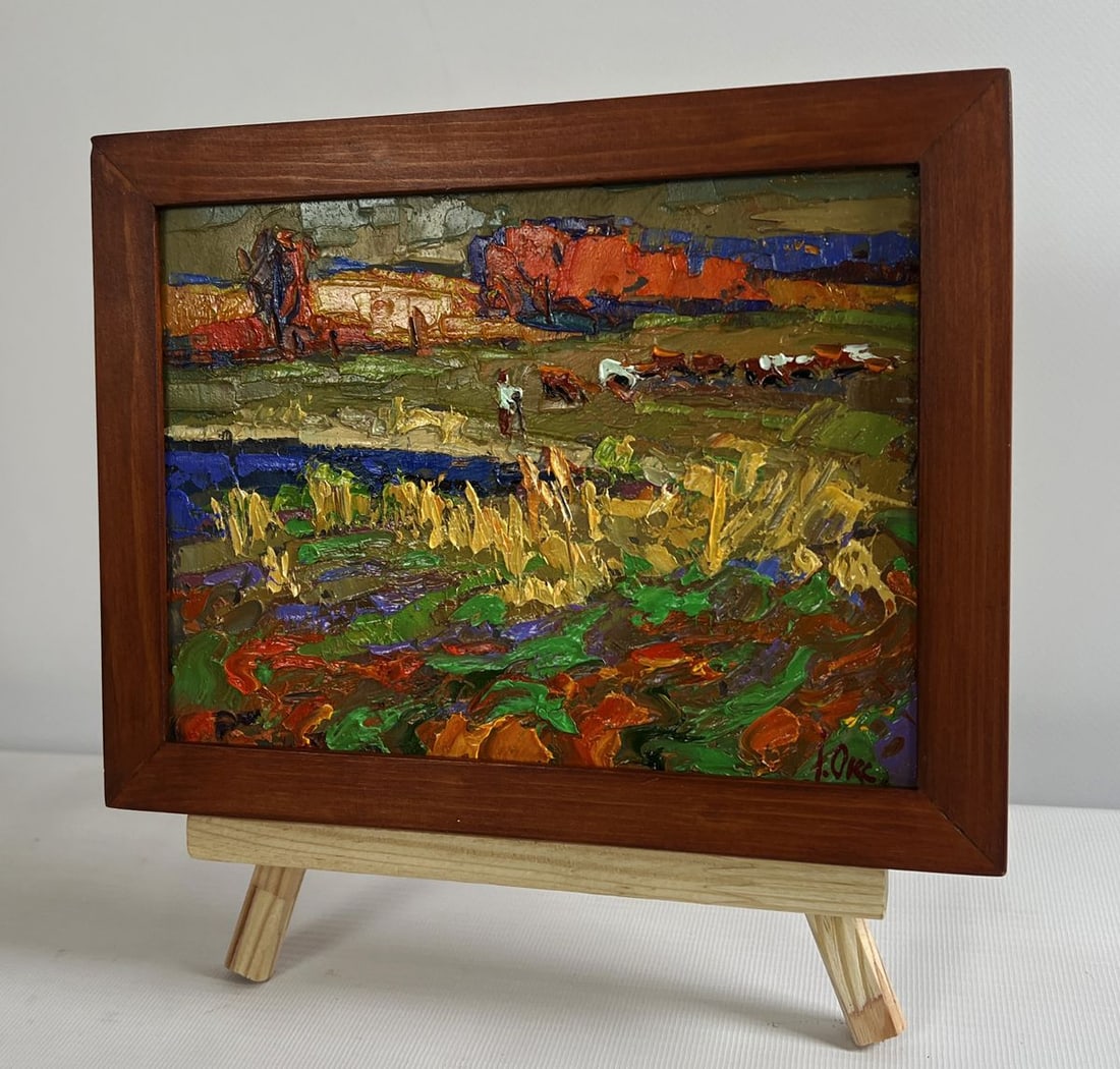 Oil painting In the autumn meadows Oksana Kalenyuk - 2