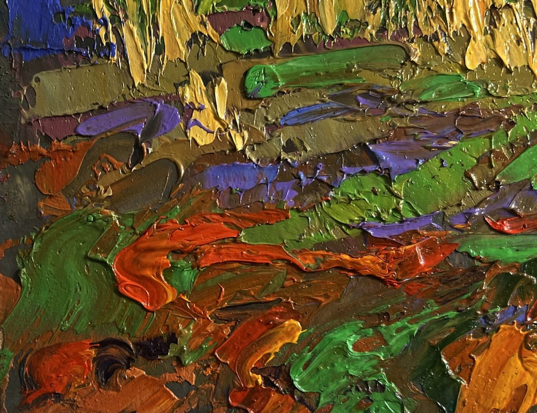 Oil painting In the autumn meadows Oksana Kalenyuk - 5