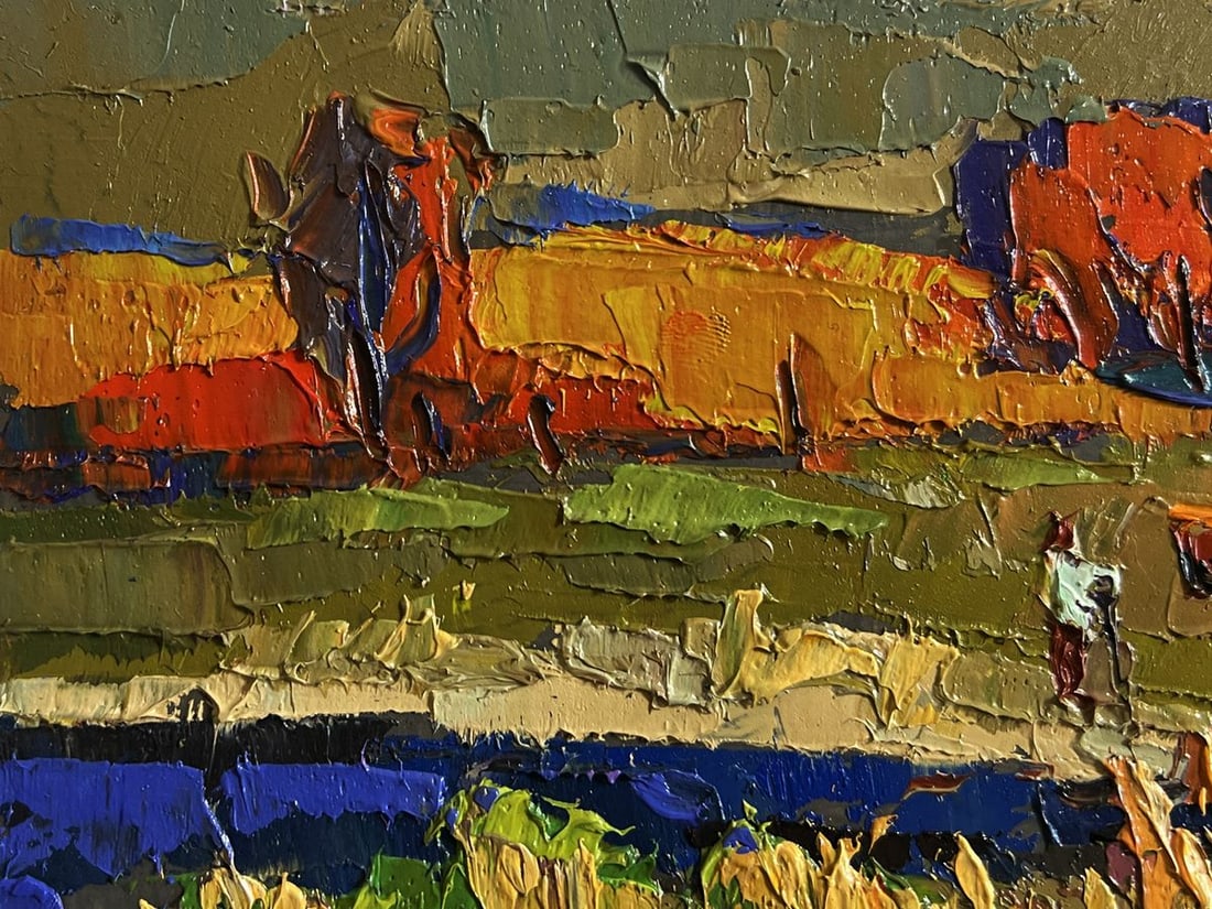 Oil painting In the autumn meadows Oksana Kalenyuk - 6
