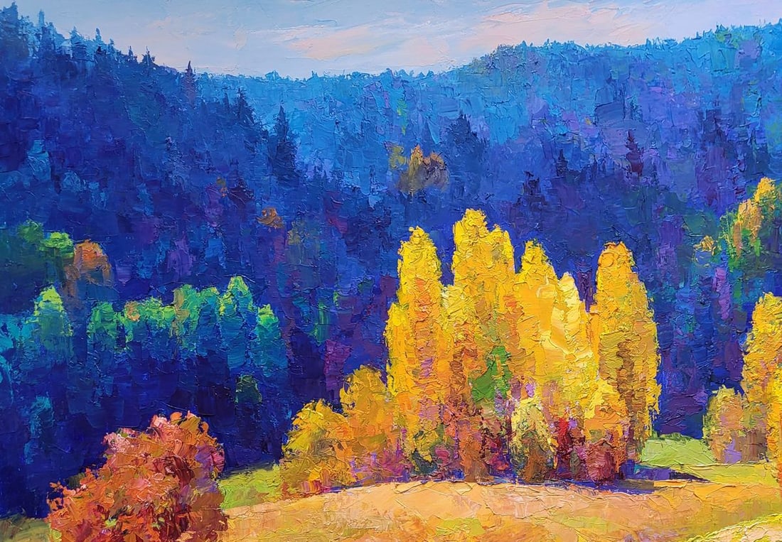 Oil painting Autumn in the Carpathians Boris Serdyuk - 4