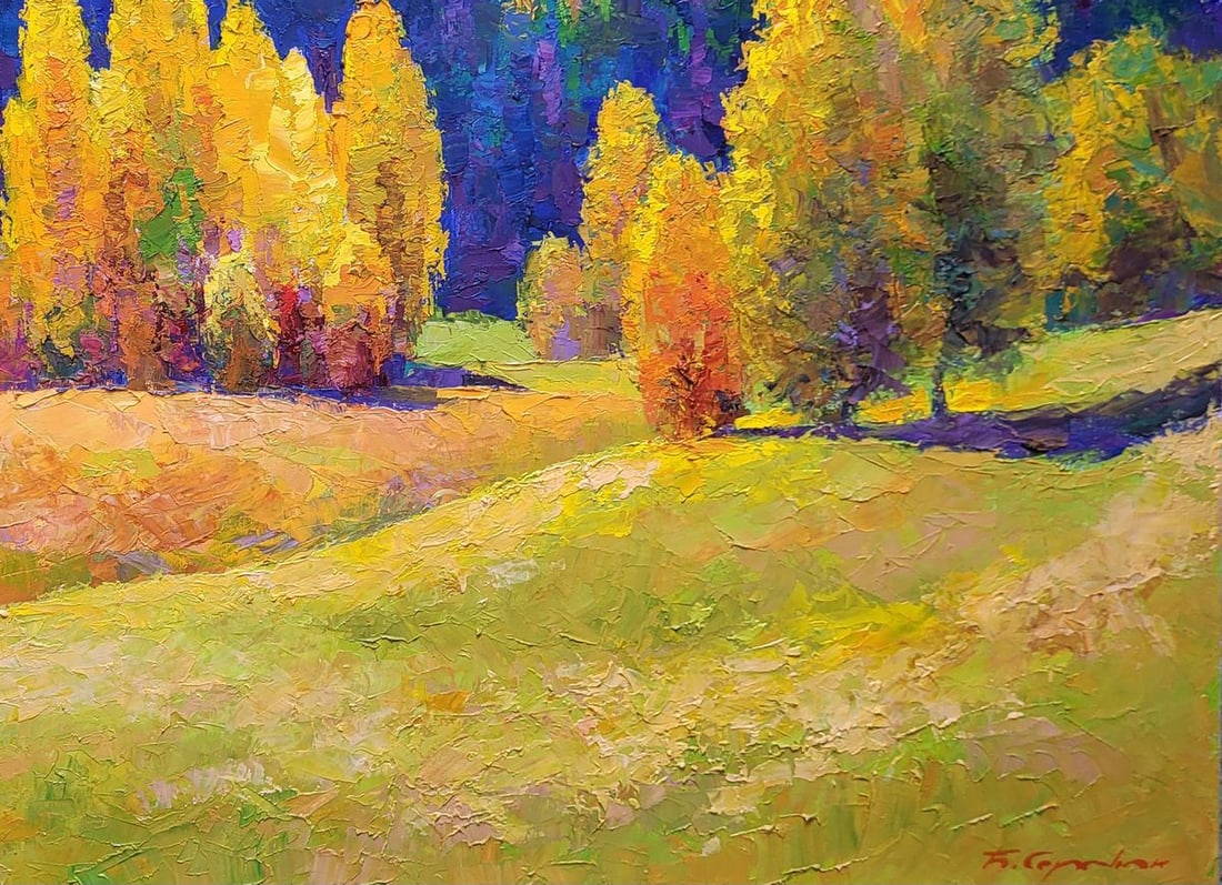 Oil painting Autumn in the Carpathians Boris Serdyuk - 7