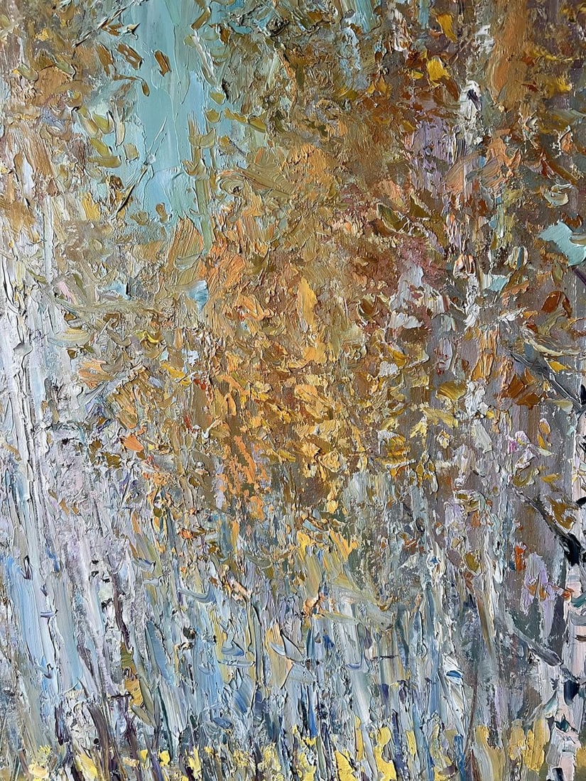 Oil painting Autumn birch grove V. Mishurovsky - 7