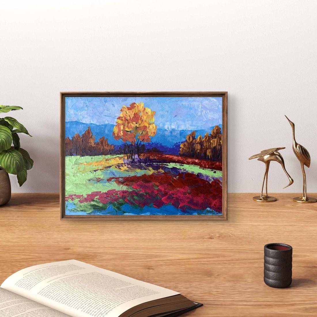 Oil painting Autumn lonely tree V. Zadorozhnya - 3