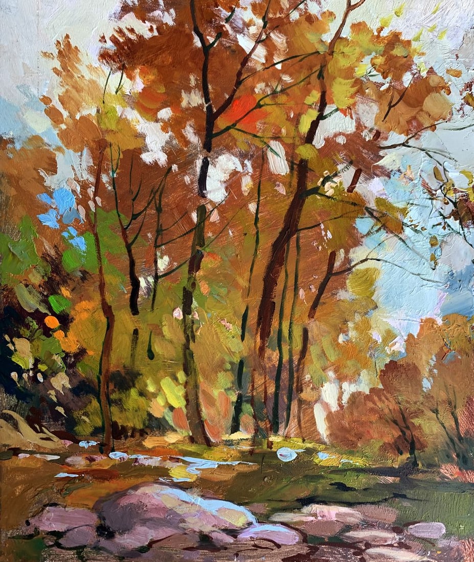 Oil painting Fallen leaves Yuriy Suprunchuk (1 of 12)
