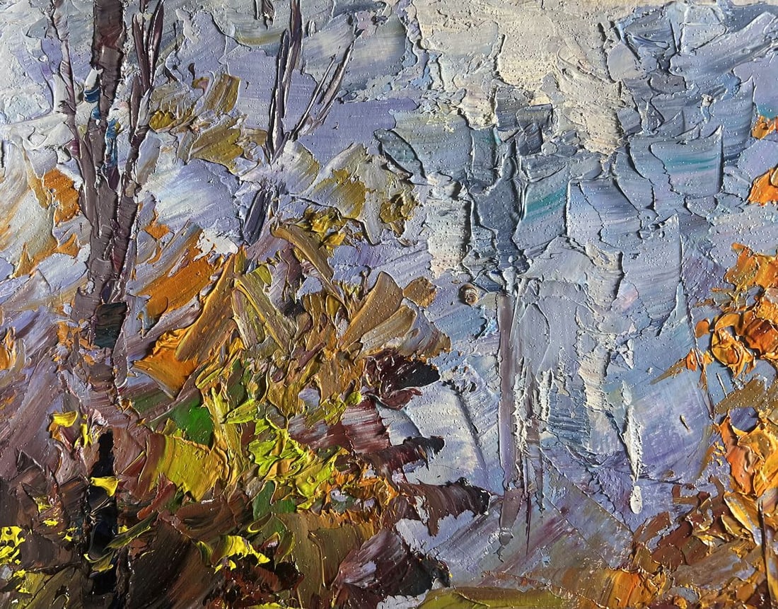 Oil painting Road to the autumn forest Boris Serdyuk - 4