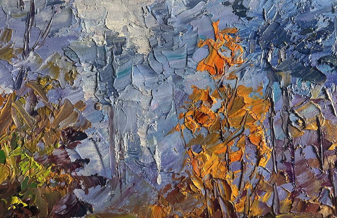 Oil painting Road to the autumn forest Boris Serdyuk - 5