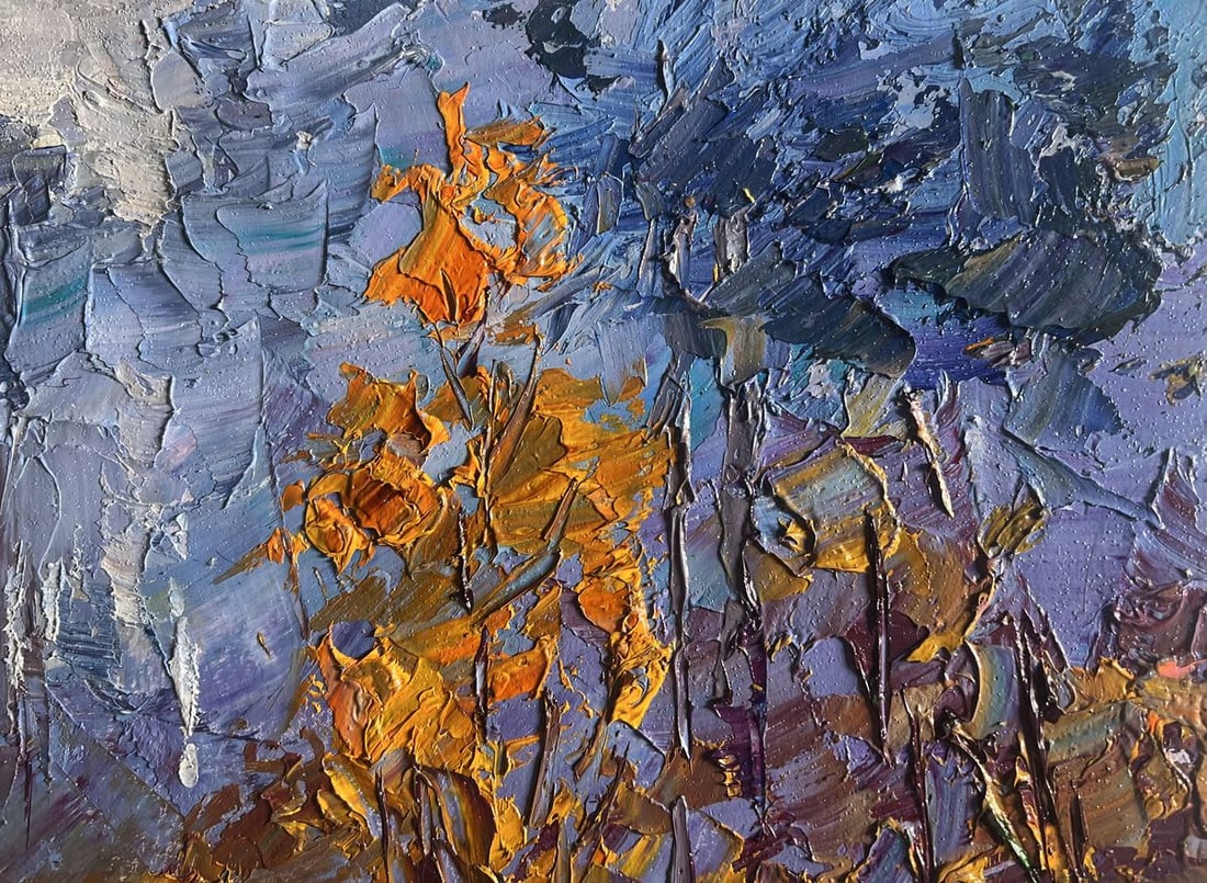 Oil painting Road to the autumn forest Boris Serdyuk - 6