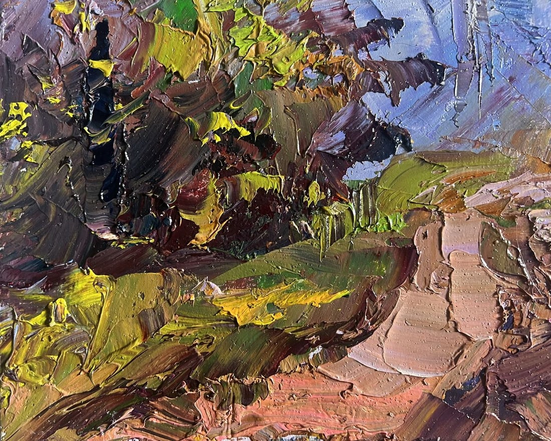 Oil painting Road to the autumn forest Boris Serdyuk - 8