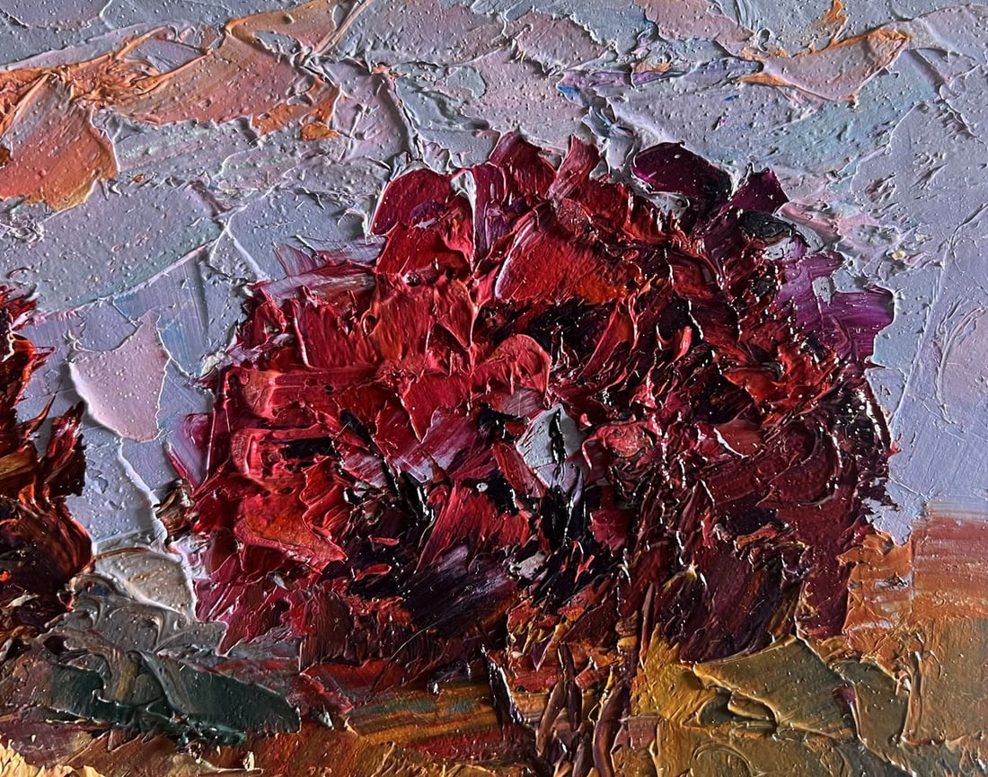 Oil painting Crimson autumn in the forest Boris Serdyuk - 6