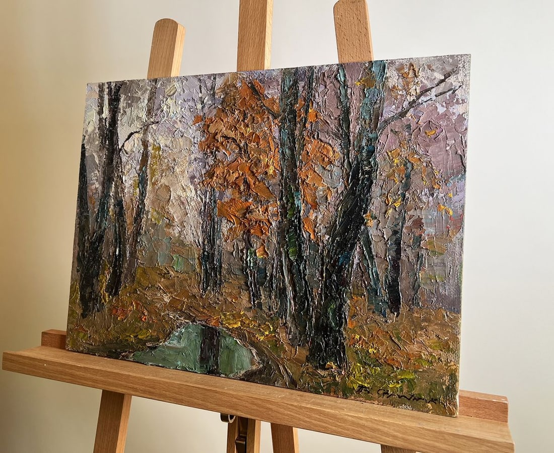 Oil painting Cloudy autumn day Boris Serdyuk - 2