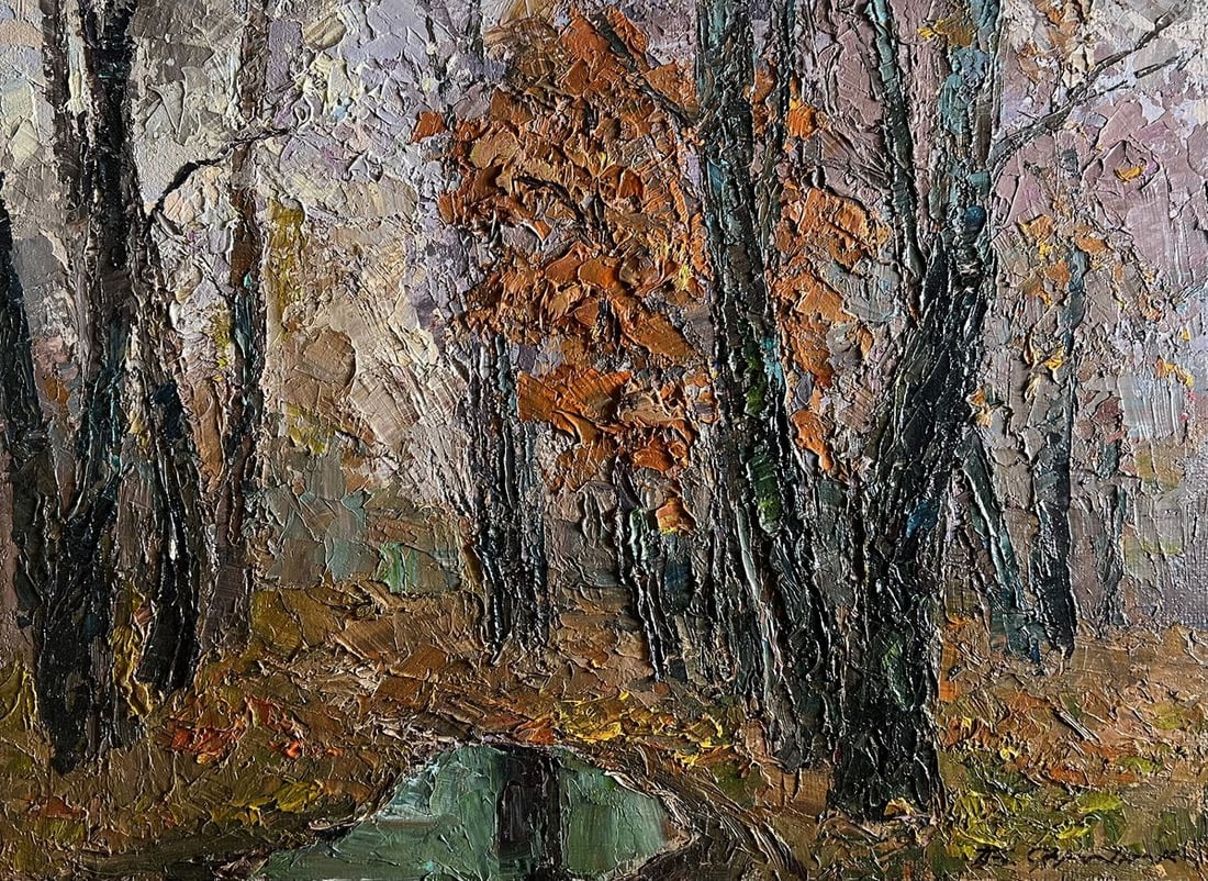 Oil painting Cloudy autumn day Boris Serdyuk - 3