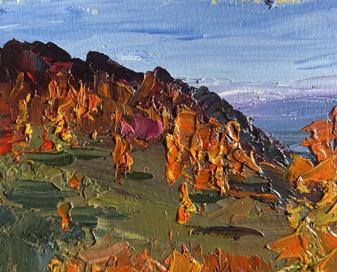 Oil painting Golden Mountain Fields Boris Serdyuk - 4