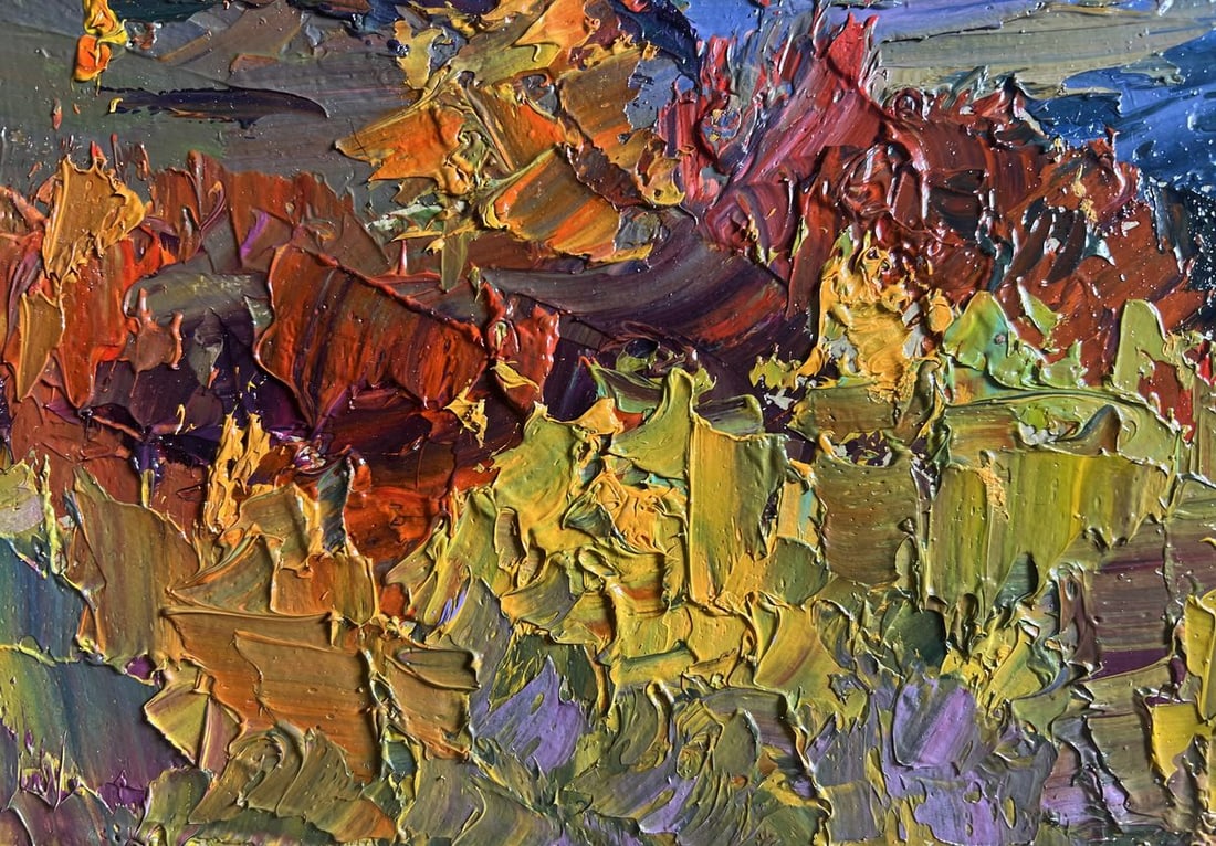 Oil painting Golden Mountain Fields Boris Serdyuk - 7