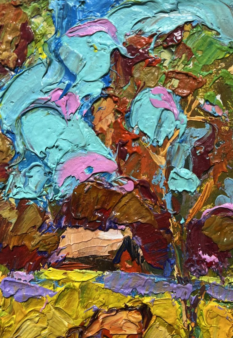 Oil painting Cow in the field Alex Kalenyuk - 5