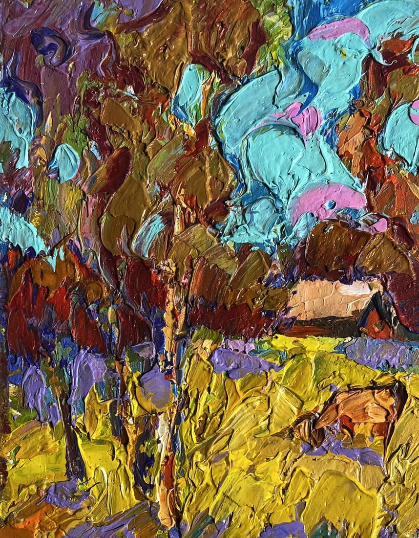 Oil painting Cow in the field Alex Kalenyuk - 7