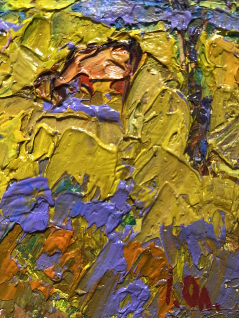 Oil painting Cow in the field Alex Kalenyuk - 9