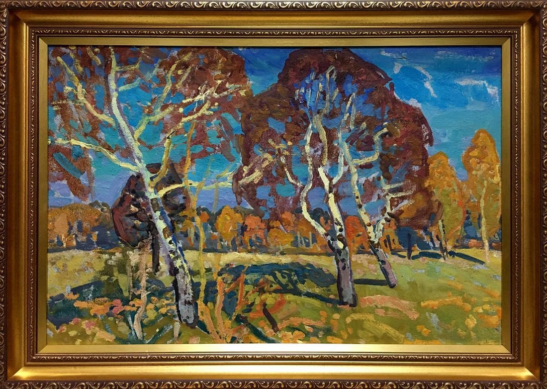 Oil painting Forest landscape Gaiduk Viktor Kirillovich (1 of 13)