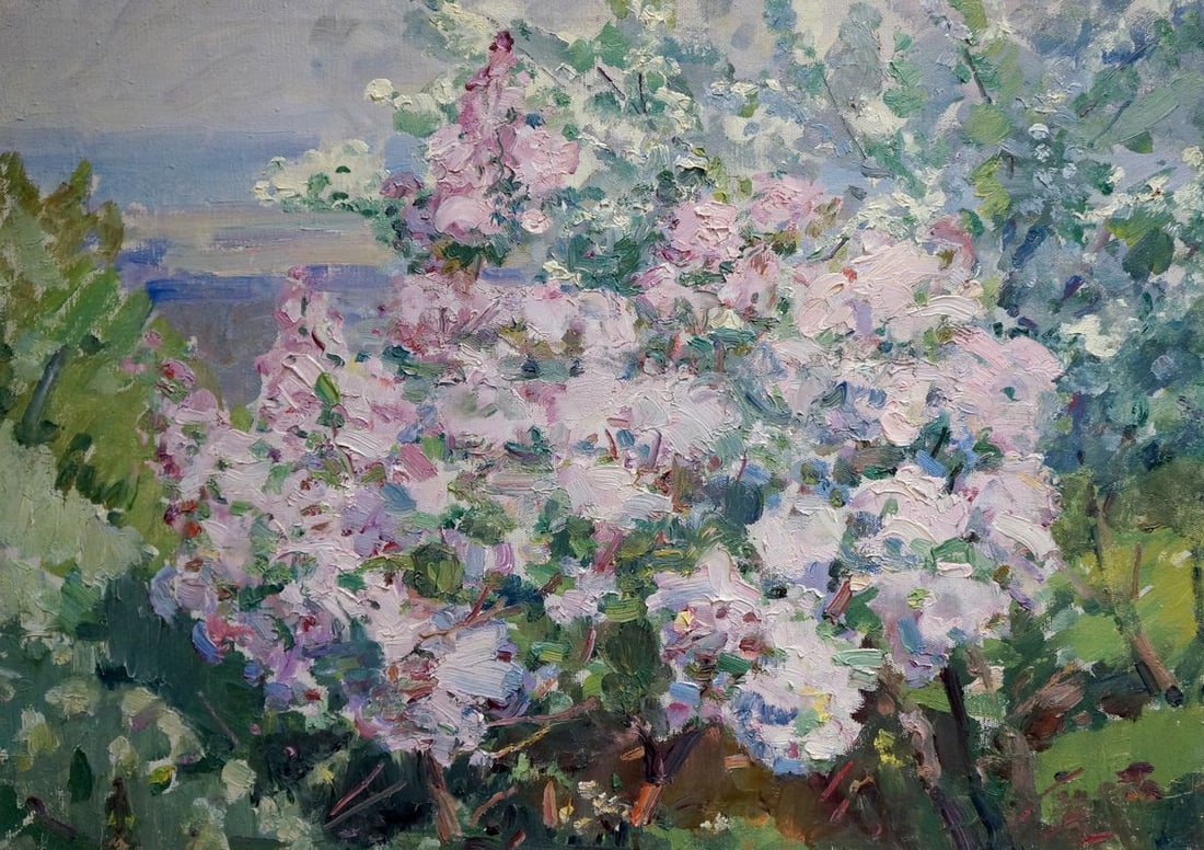 Oil painting Lilac blooms Artym Olga Markovna (1 of 8)