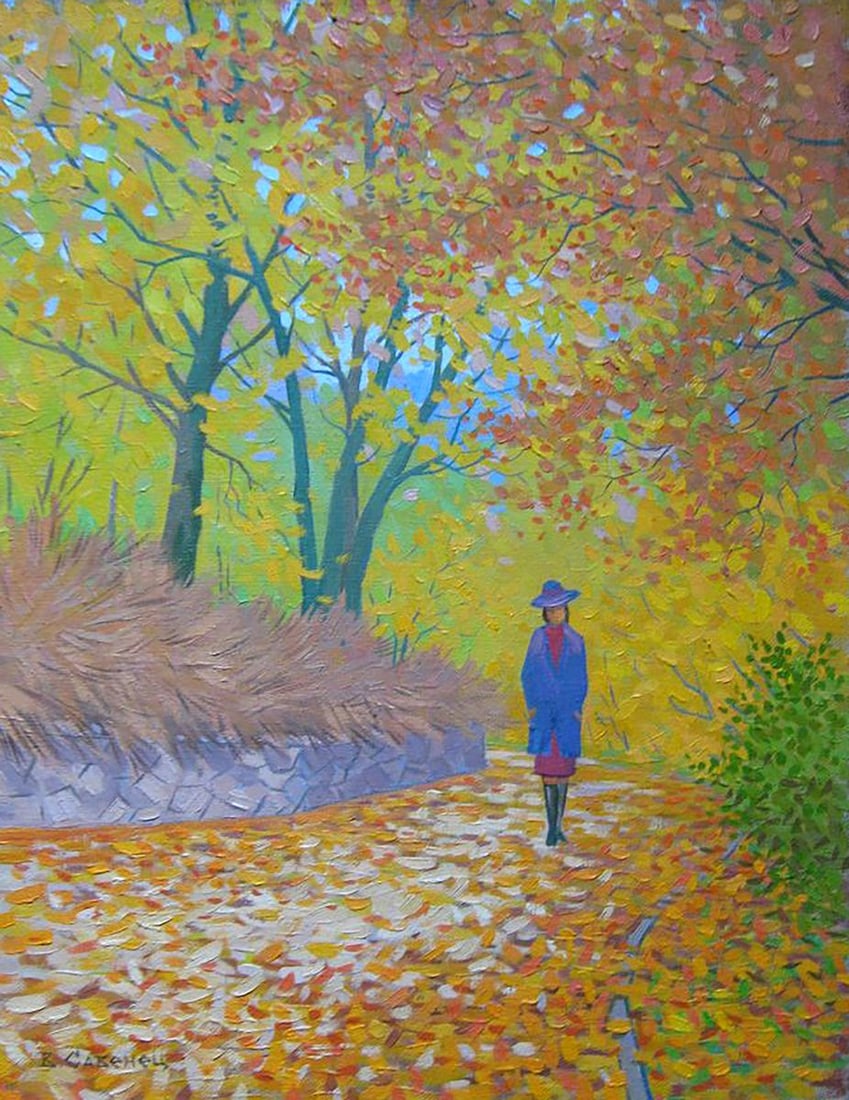 Oil painting Forest walk Kalebets Valery (1 of 1)