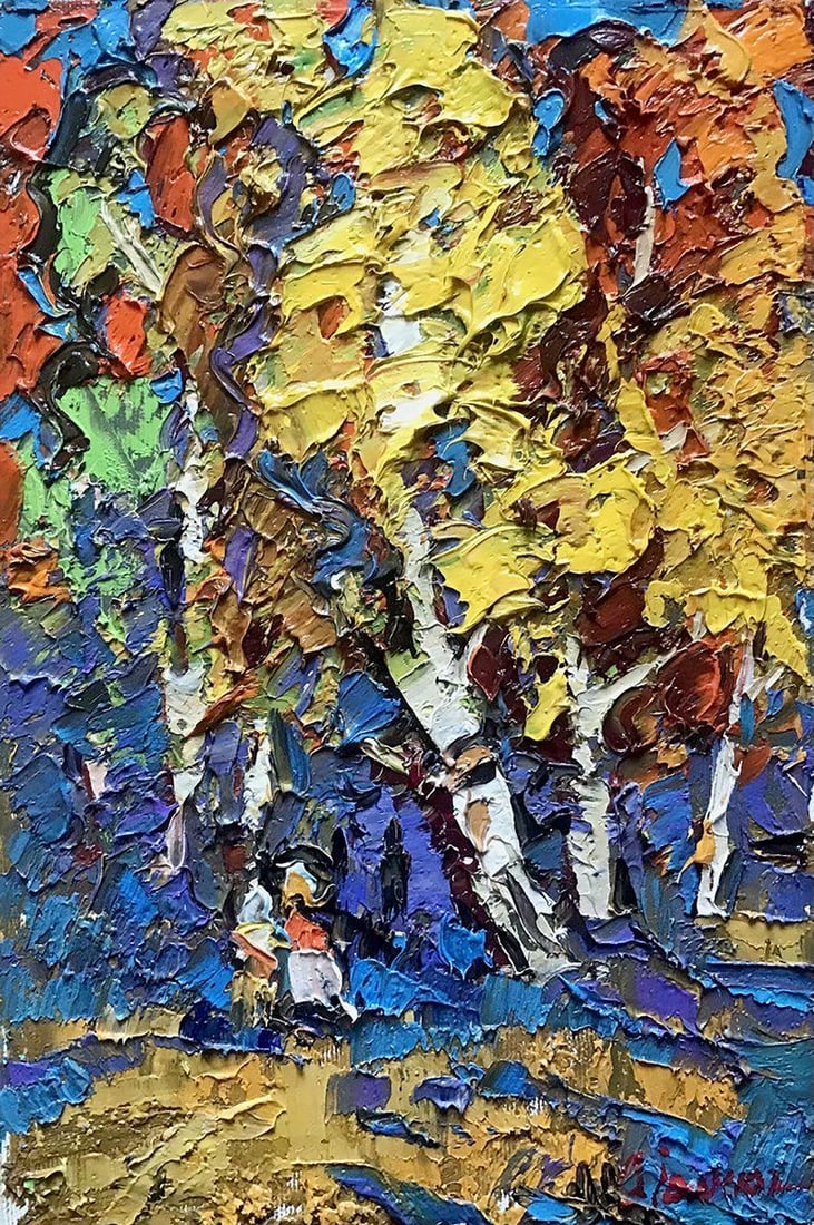 Oil painting Autumn day Kalenyuk Alex: Title: Oil painting Autumn day Kalenyuk Alex Description: No.Kalen 921 *** ABOUT THIS PAINTING *** * TITLE: "Autumn day" * ARTISTS: Kalenyuk Alex * SIZE: 30x20 cm/'11.81x7.87 inches' * MEDIUM: oil, ca