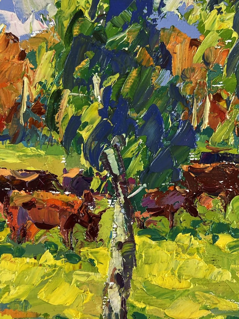 Oil painting Autumn morning in the meadows Oksana Ivanyuk - 7