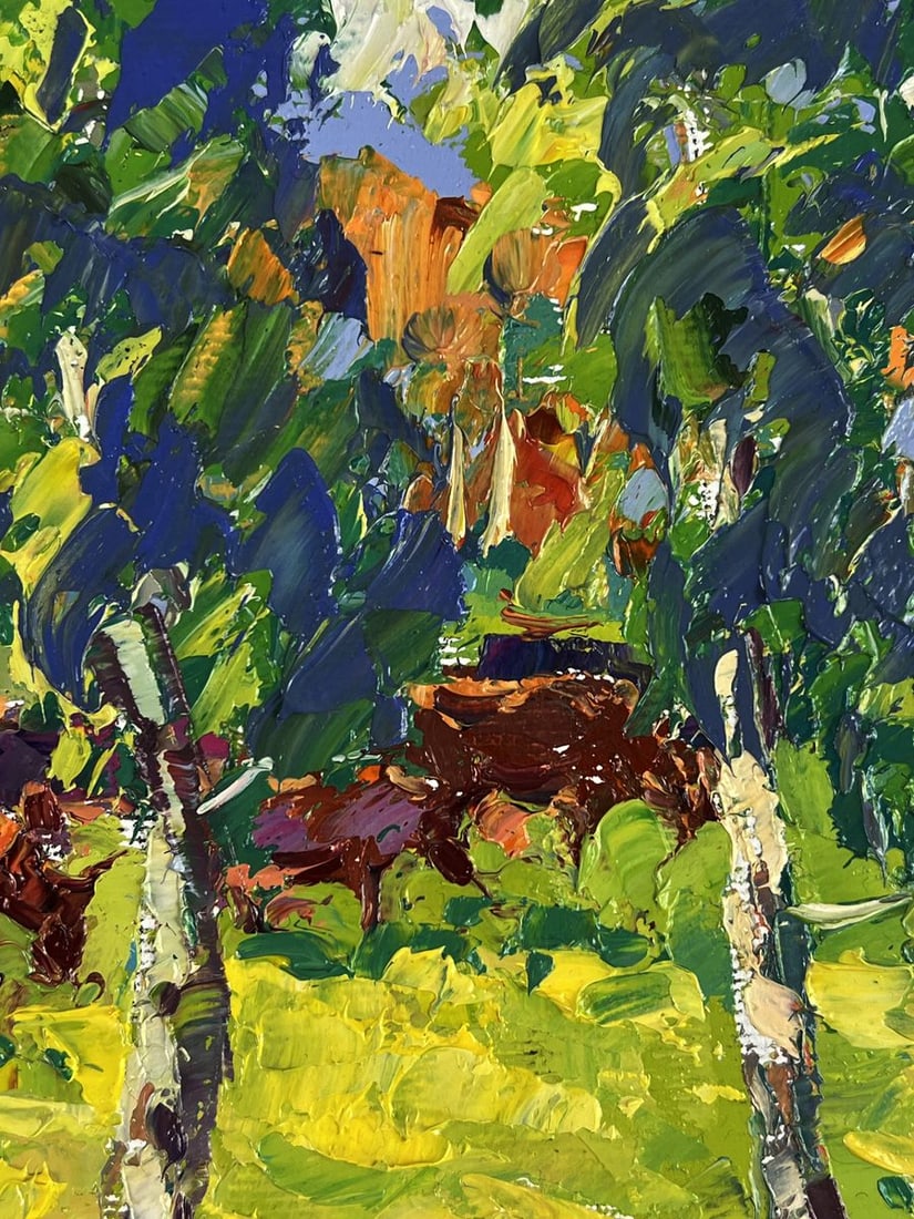 Oil painting Autumn morning in the meadows Oksana Ivanyuk - 9