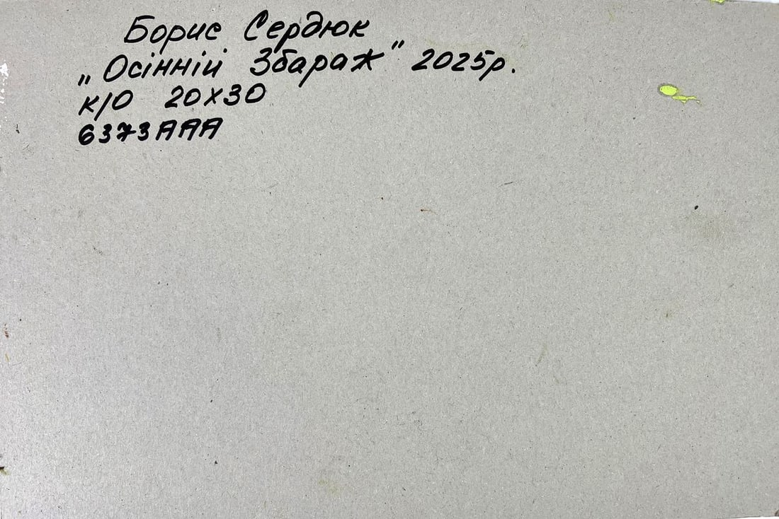 Oil painting The city behind the autumn fog Boris Serdyuk - 11