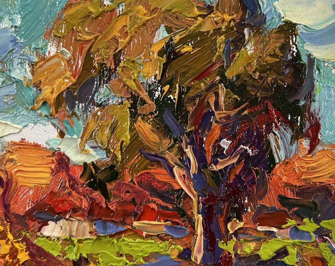 Oil painting Autumn evening Oksana Ivanyuk - 6