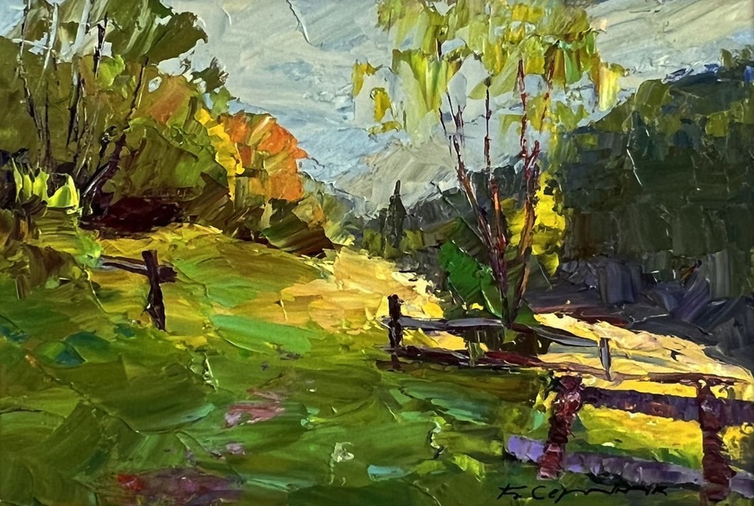 Oil painting Autumn mountain meadows Boris Serdyuk - 3