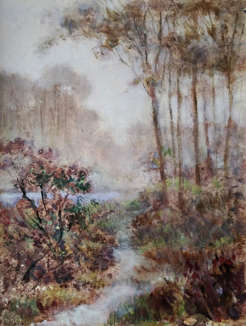 Oil painting Trees whisper through white silence Vitaly Duhnevich (1 of 5)