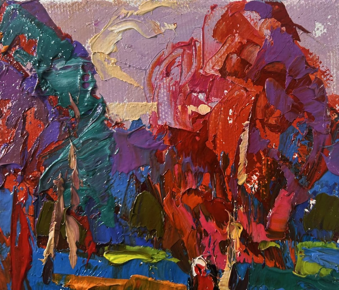 Oil painting Autumn touches the field Oleksiy Ivanyuk - 4