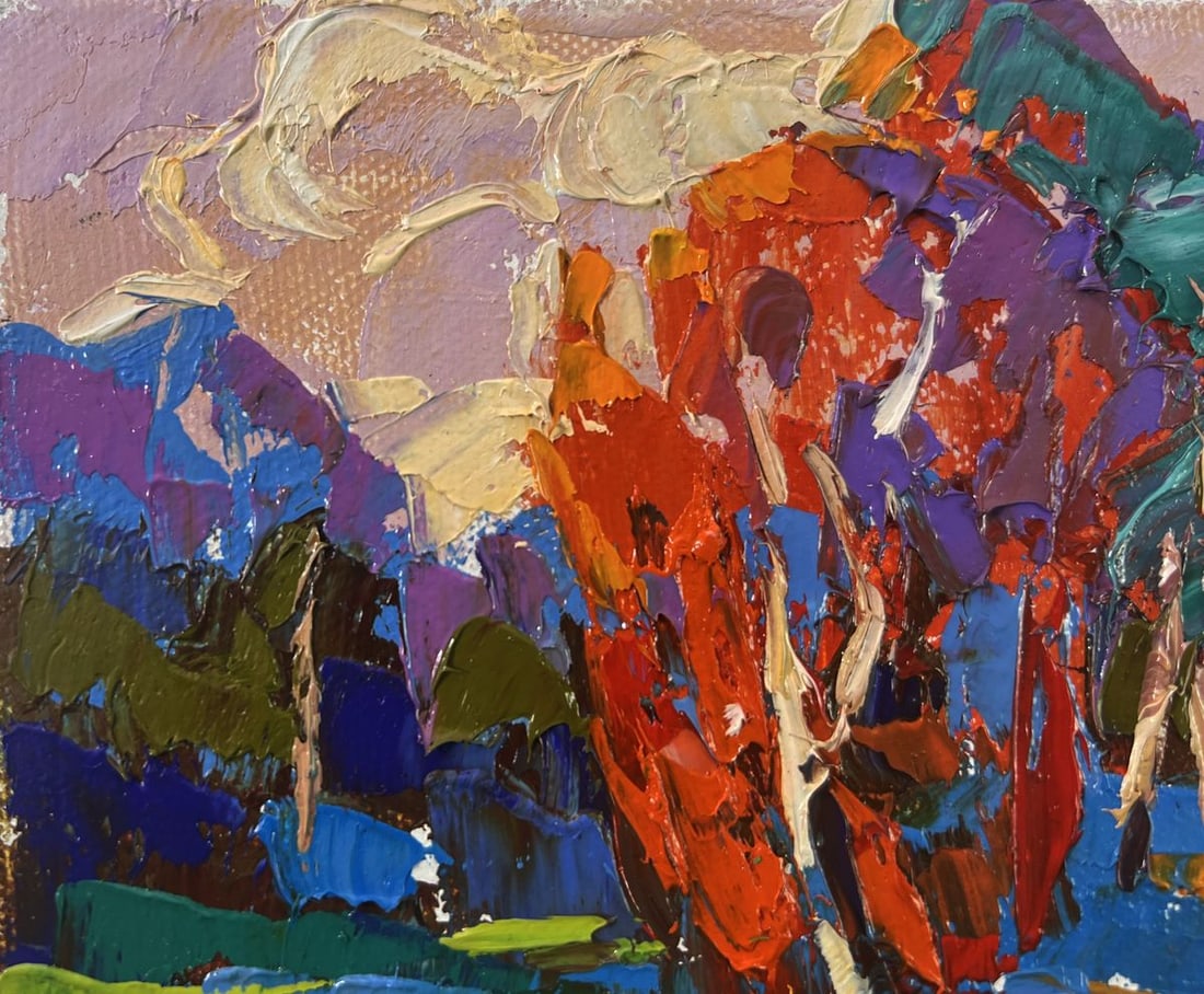 Oil painting Autumn touches the field Oleksiy Ivanyuk - 7