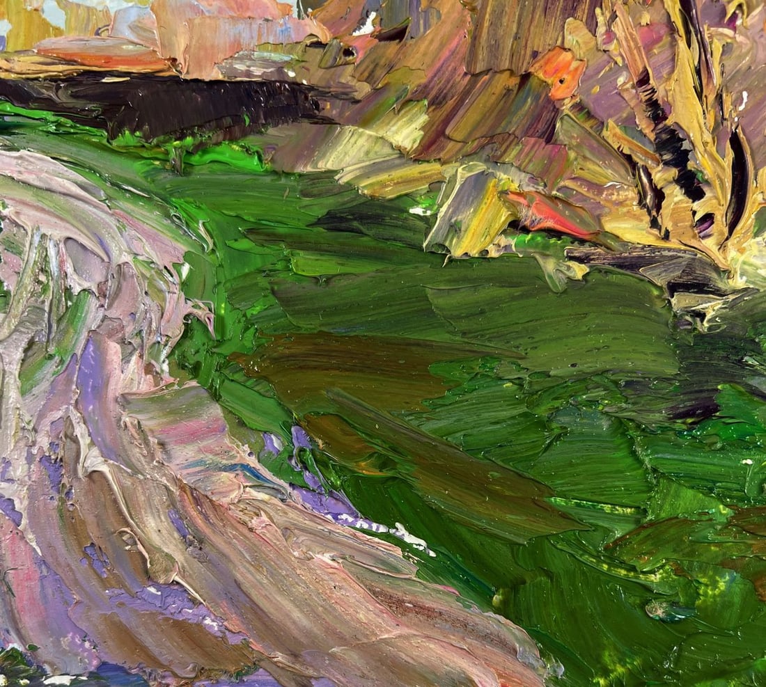 Oil painting Autumn reflected on the face of the river Boris Serdyuk - 8