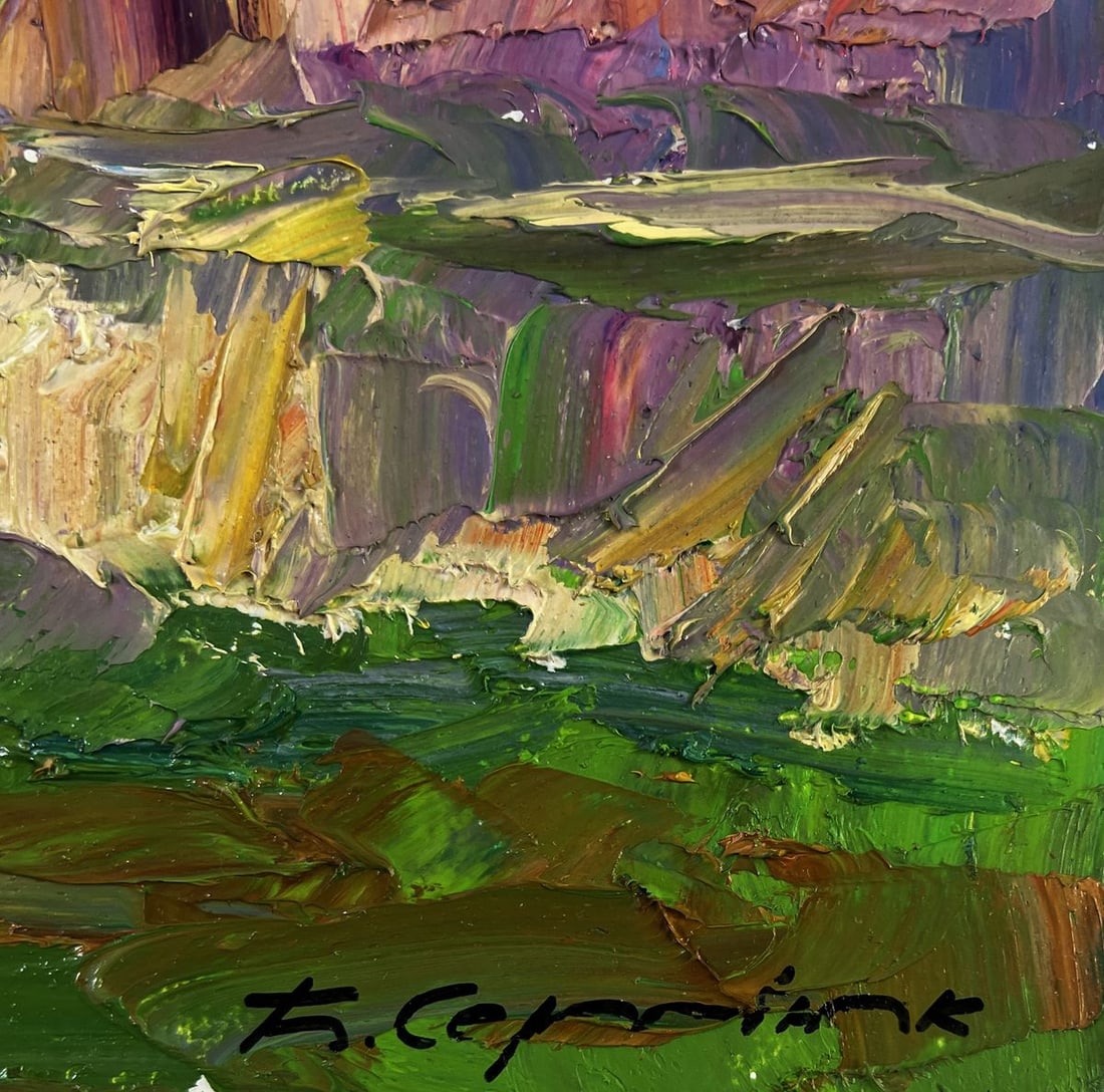 Oil painting Autumn reflected on the face of the river Boris Serdyuk - 9