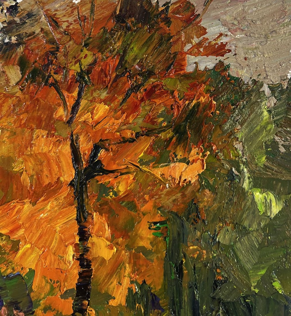 Oil painting Leaves whisper beneath your feet Boris Serdyuk - 4