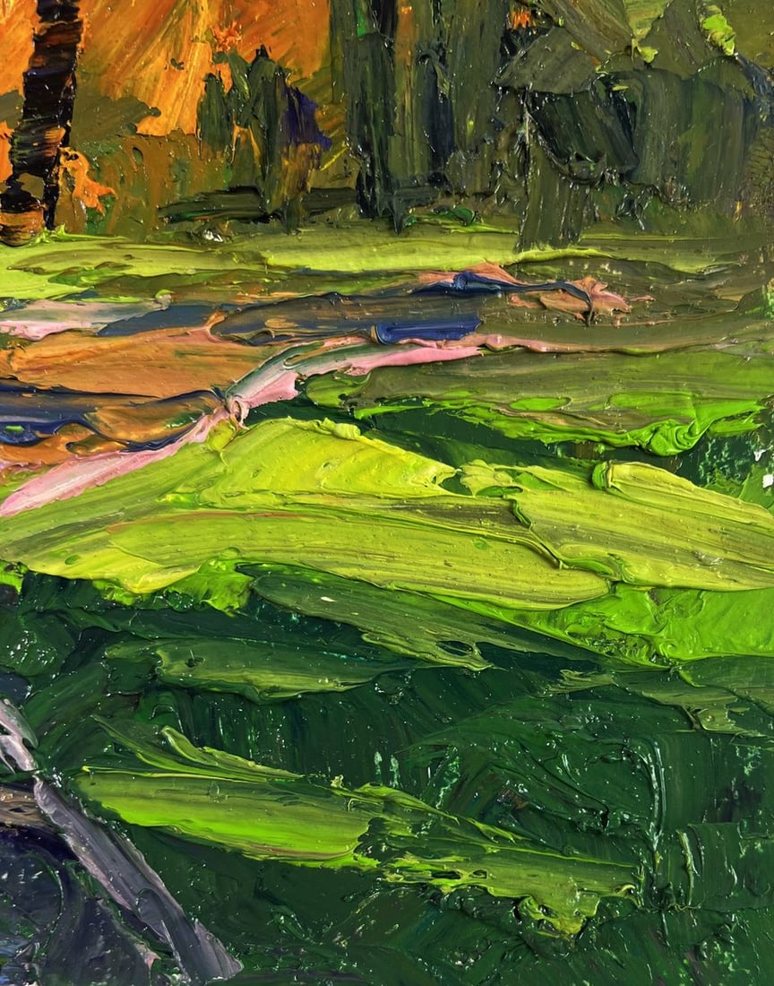 Oil painting Leaves whisper beneath your feet Boris Serdyuk - 9