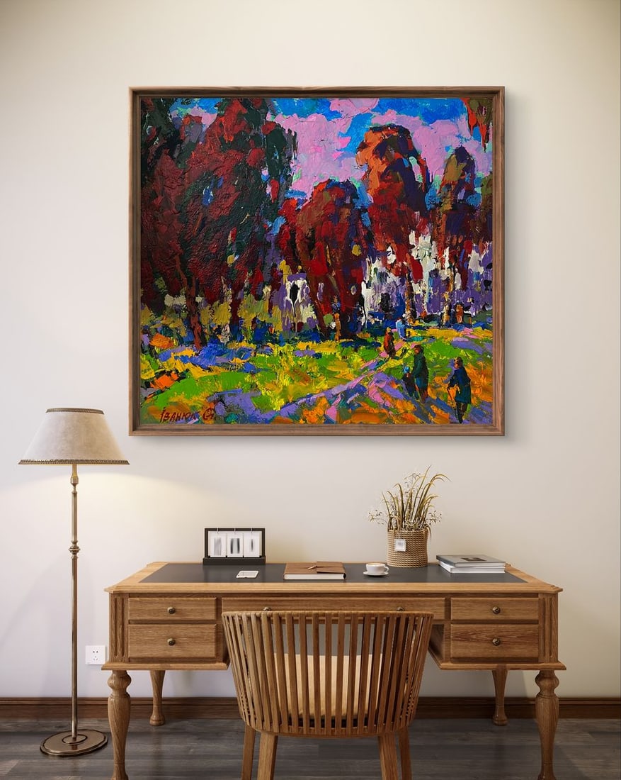 Oil painting Autumn crimson Oleksiy Ivanyuk - 3