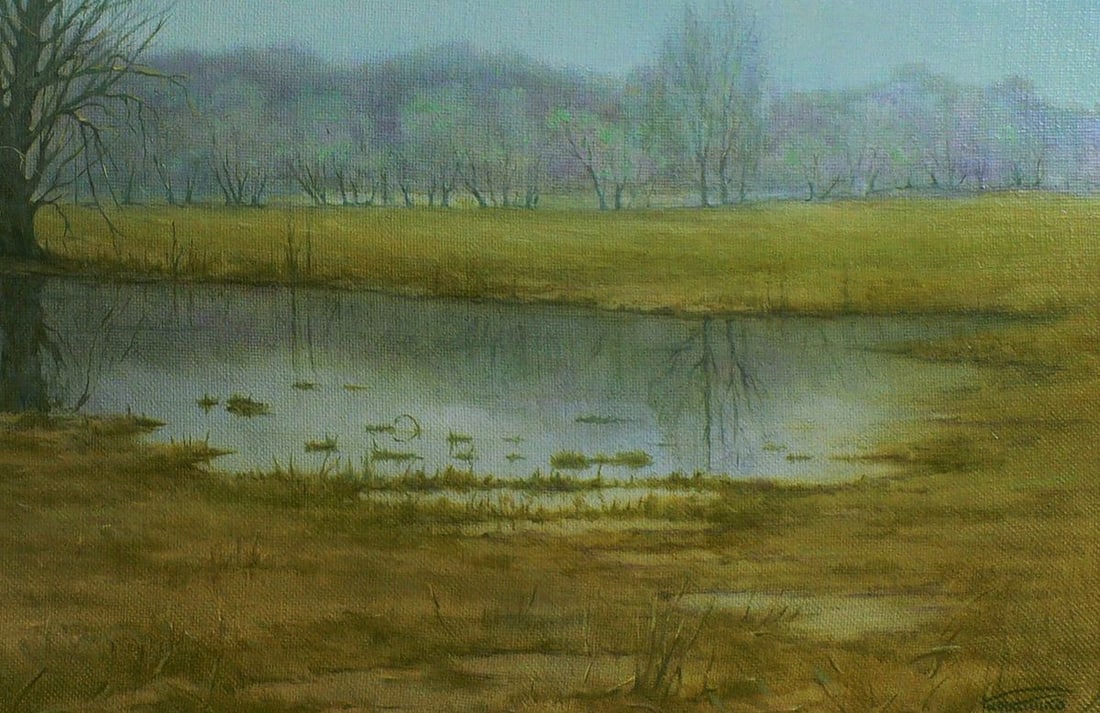 Oil painting Autumn swamp Vasily Korkishko - 2