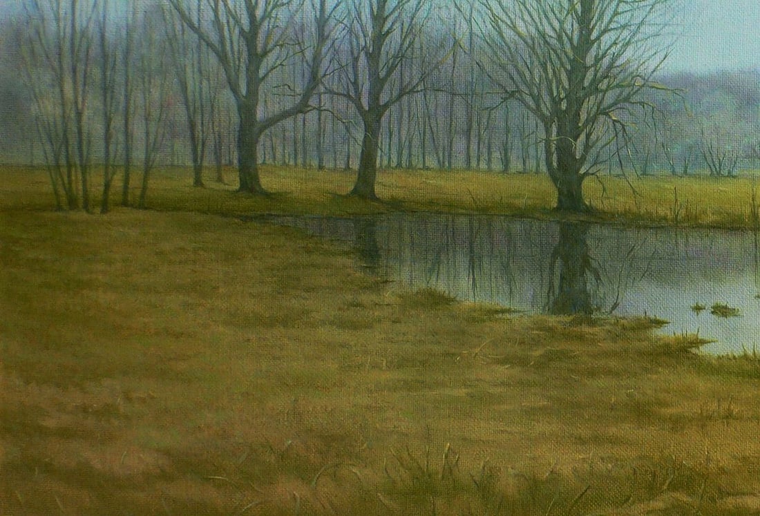 Oil painting Autumn swamp Vasily Korkishko - 3
