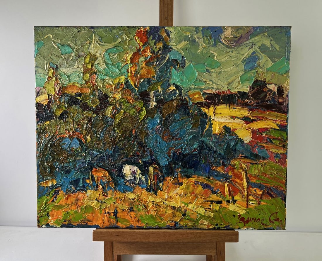 Oil painting Autumn ?lame of fire Oleksiy Ivanyuk: Title: Oil painting Autumn ?lame of fire Oleksiy Ivanyuk Description: No.AAA5564The Oil painting Canvas titled “Autumn Flame of Fire” captures the raw, untamed beauty of nature’s transformat
