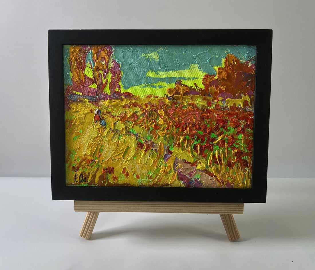 Oil painting Autumn flower fields Oleksiy Ivanyuk: Title: Oil painting Autumn flower fields Oleksiy Ivanyuk Description: No.AAA5589The Oil painting Canvas titled “Autumn flower fields” unfolds like a vivid tapestry of nature’s abundance, whe