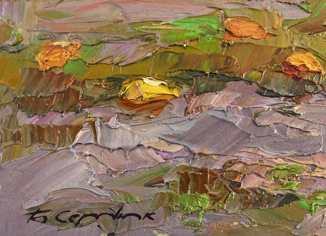 Oil painting Autumn has come to the pumpkin field Boris Serdyuk - 6